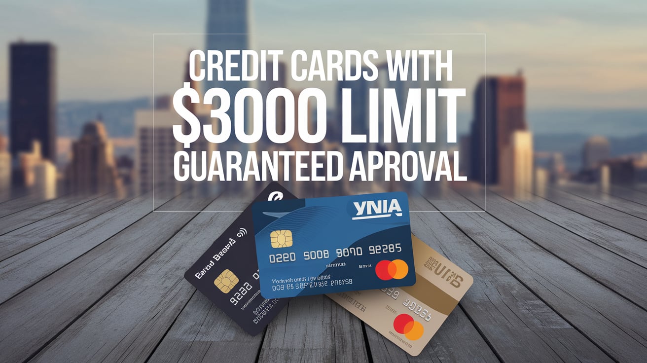 Credit Cards with $3000 Limit Guaranteed Approval