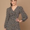 Women Black & Pink Printed Jumpsuit