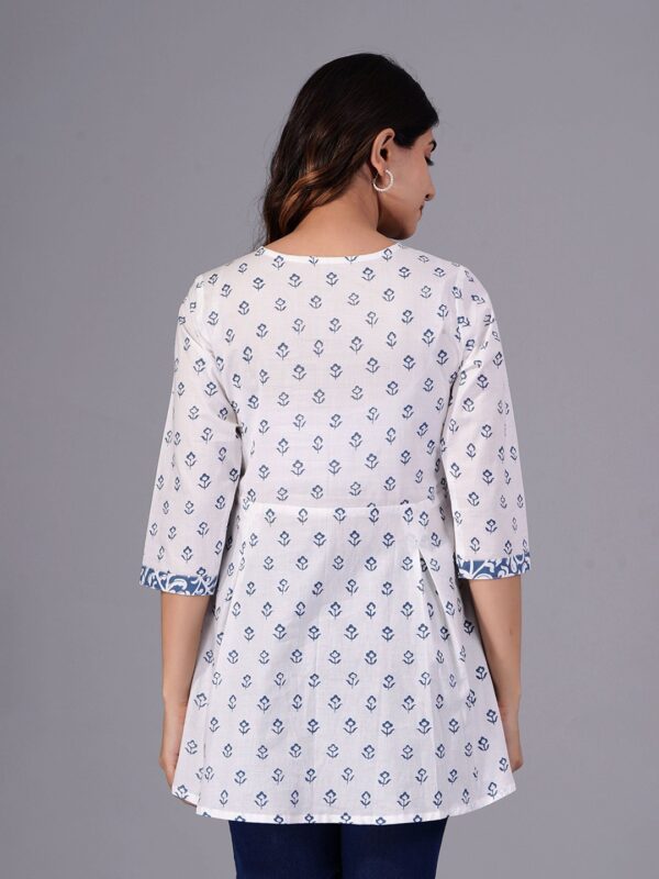 Ethnic Motifs Printed Cotton A-Line Kurti - Image 2